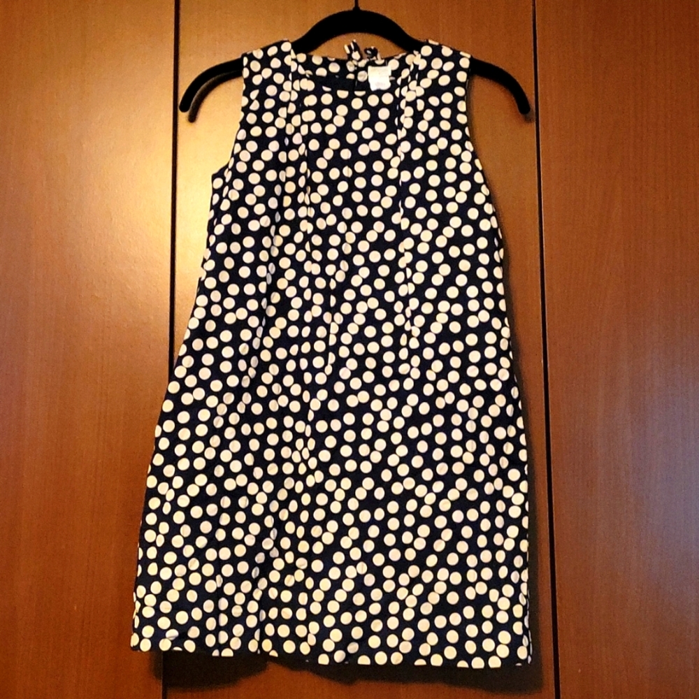 Crewcuts Navy and White Dot Sleeveless Dress size 10